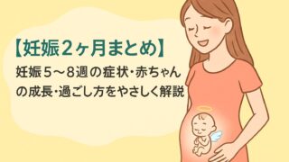【妊娠2ヶ月まとめ】妊娠5〜8週の症状・赤ちゃんの成長・ママの変化と過ごし方ガイド