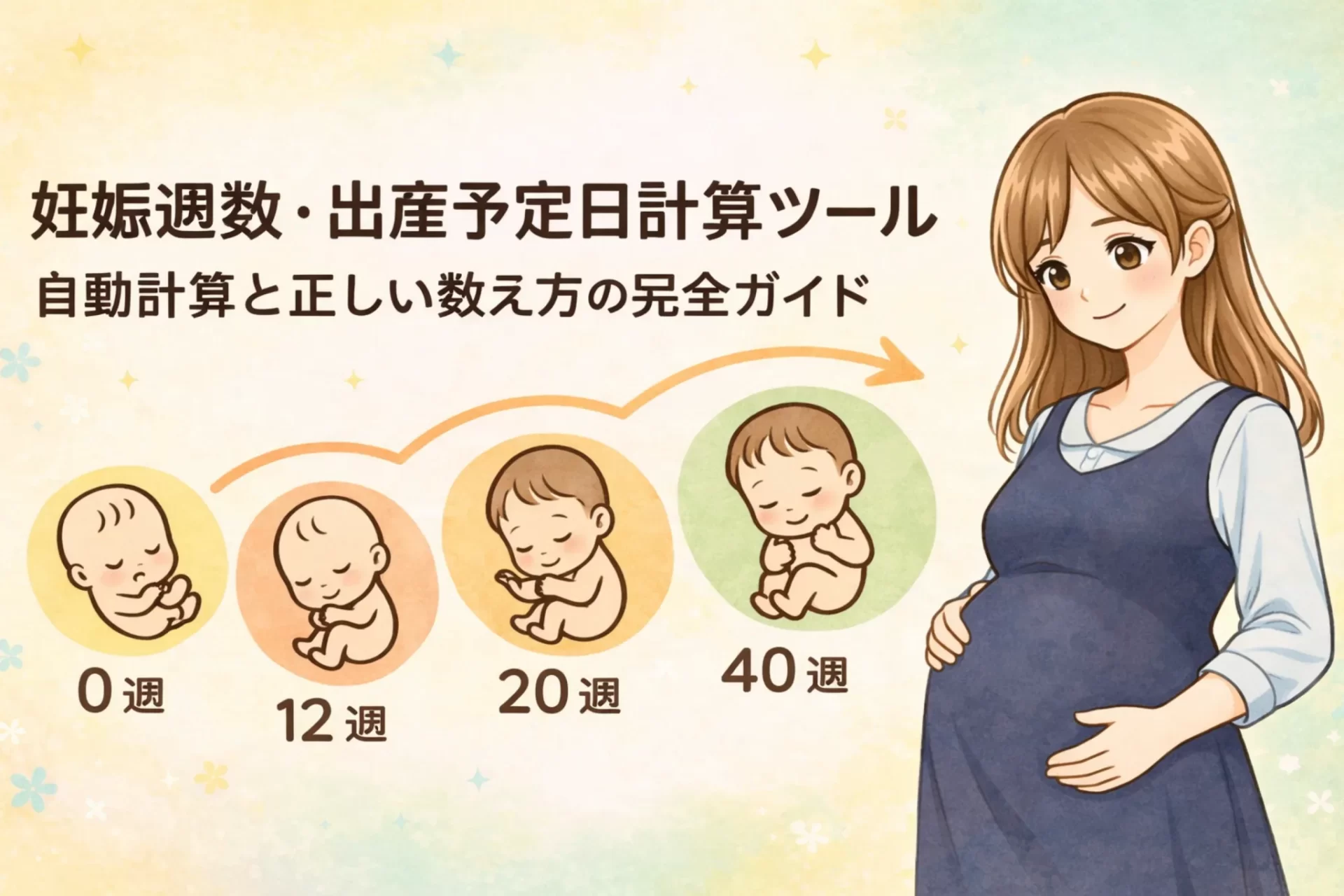妊娠週数・出産予定日計算ツール｜自動計算と正しい数え方の完全ガイド【2026年最新】