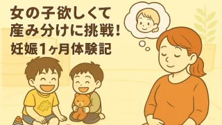 【3人目妊娠1ヶ月目】女の子が欲しくて産み分けに挑戦!上の子のお世話と気づいた妊娠初期の変化