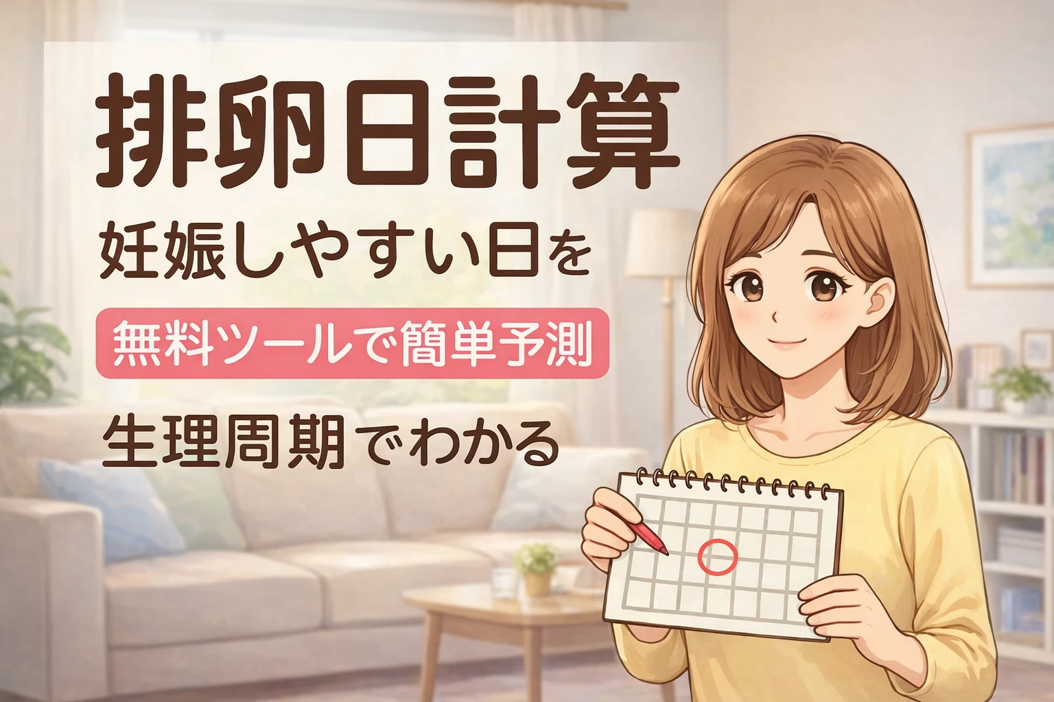 排卵日計算|妊娠しやすい日を無料ツールで簡単予測【生理周期でわかる】