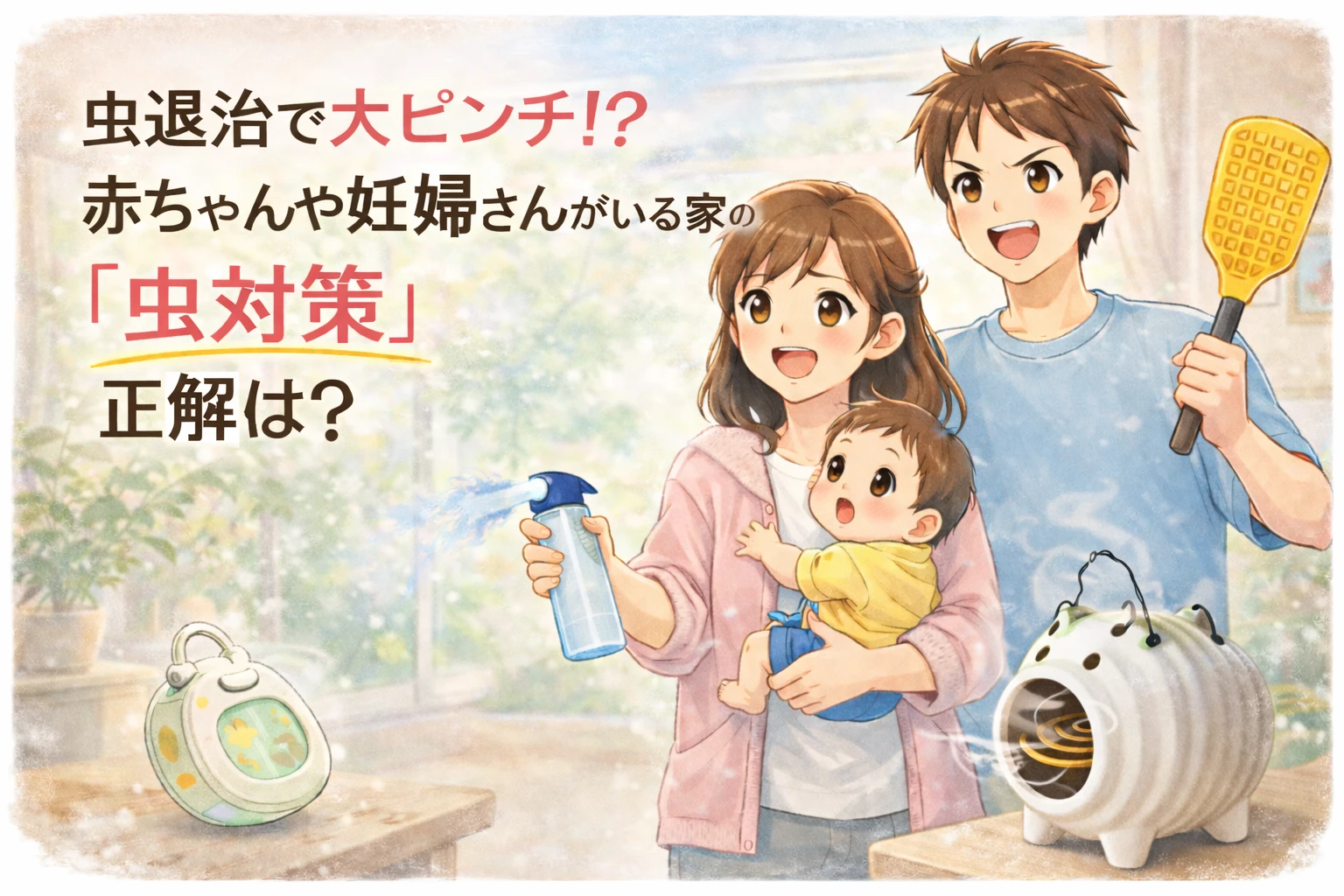 【実録】虫退治で大ピンチ！？赤ちゃんや妊婦さんがいる家の「虫対策」正解は？