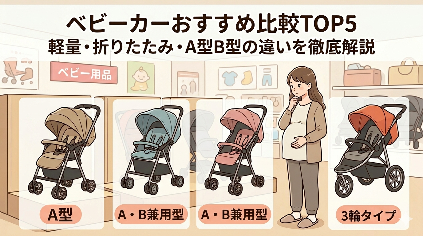ベビーカーおすすめ比較TOP5｜軽量・折りたたみ・A型B型の違いを保育士が徹底解説